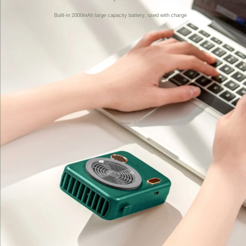 Xiaomi Youpin Camera Kleine Ventilator 2000 Mah Grote Capaciteit Elektrische Ventilator Display Functie Opknoping Hals Fan Handheld Fans Cooling Fans