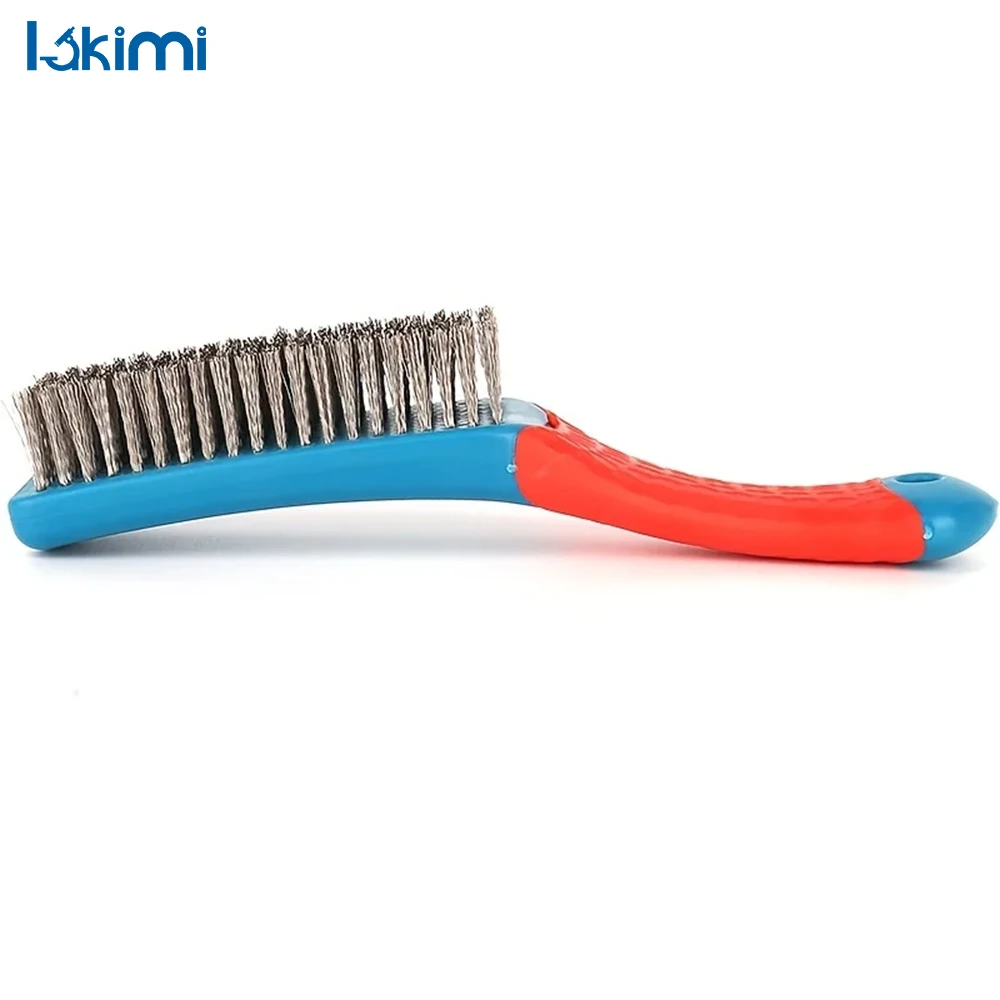 Stainless Steel Heavy Duty Wire Brush with Comfortable Plastic Handle - Perfect Removing Rust Welding Slag Dirt  Paint LK-AA130