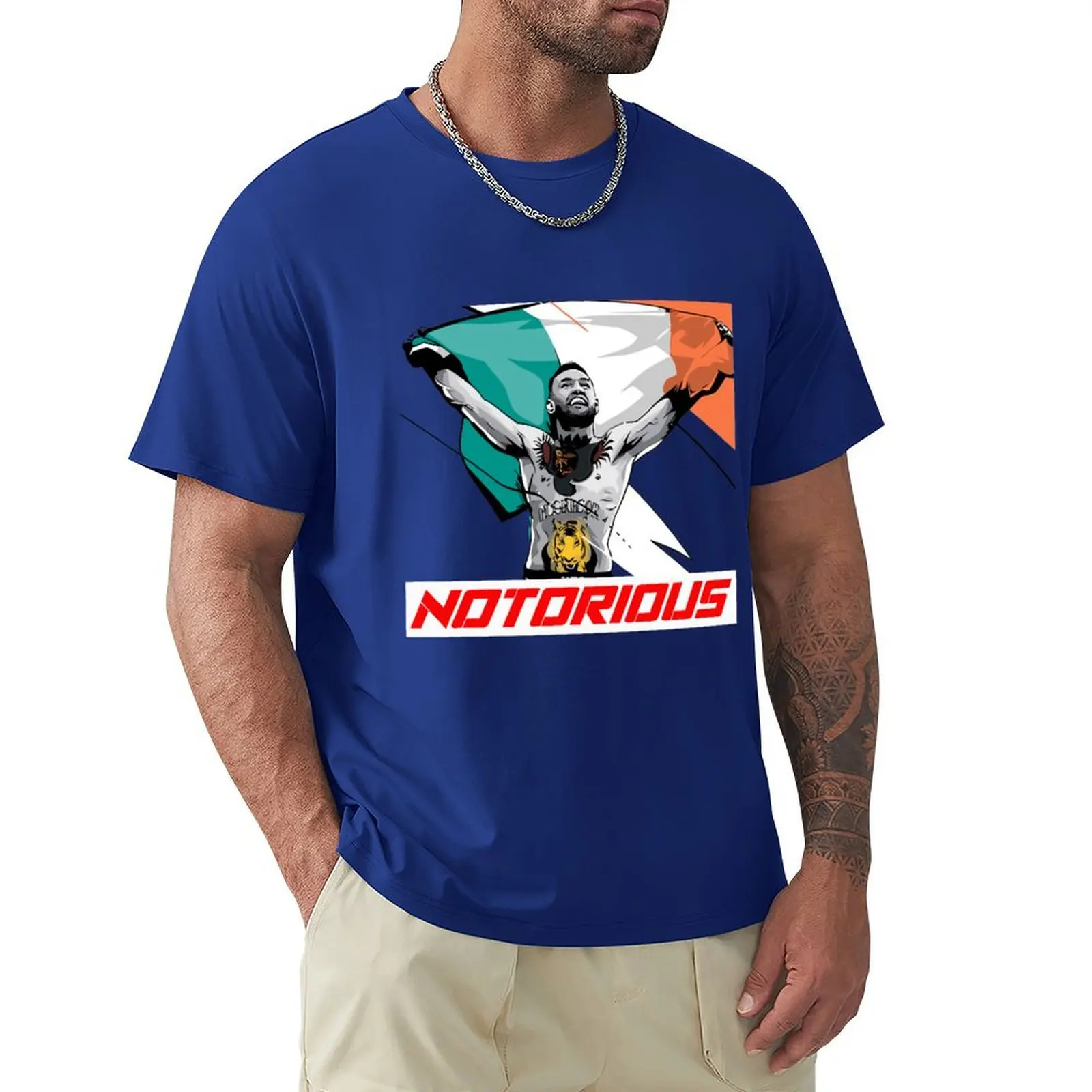 Notorious Mc Gregor winning flag T-Shirt kawaii clothes Short sleeve tee mens t shirt graphic