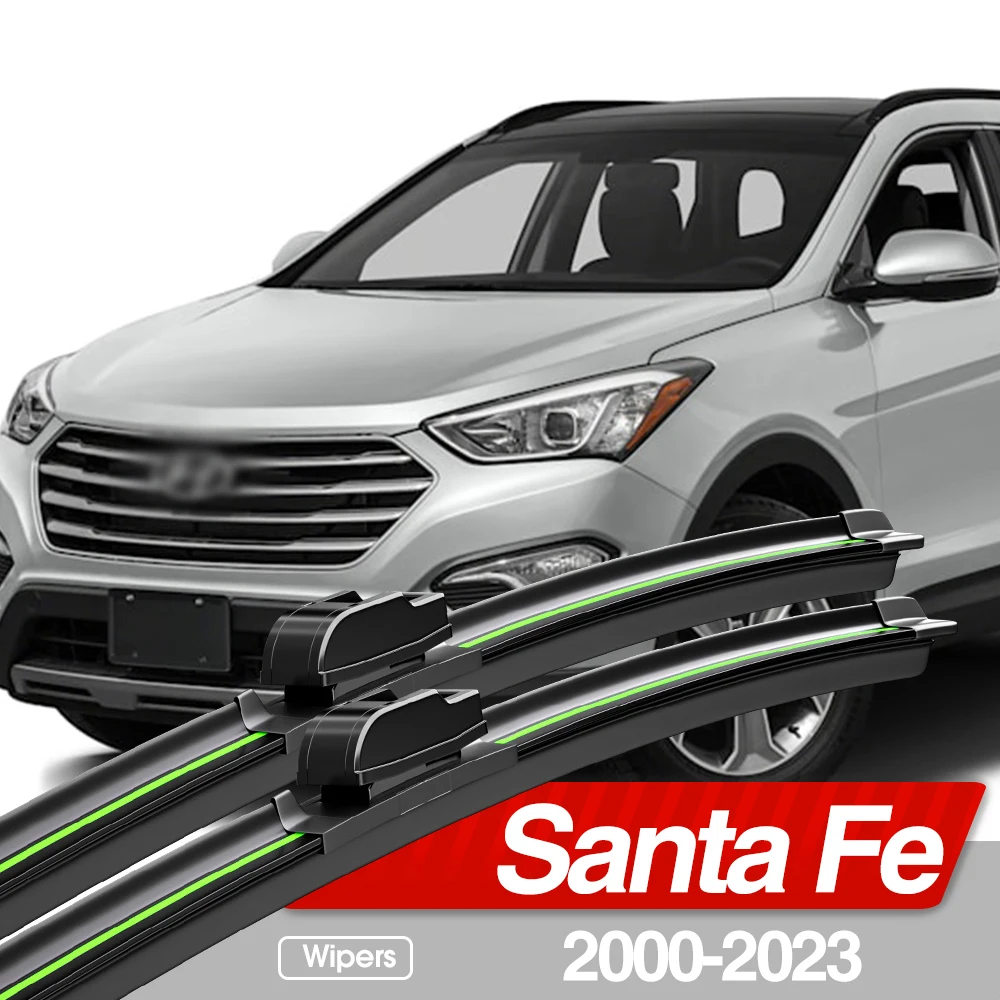 For Hyundai Santa Fe 2000-2023 Front Windshield Wiper Blades 2x Windscreen Window Accessories 2001 2008 2010 2015 2016 2017 2020