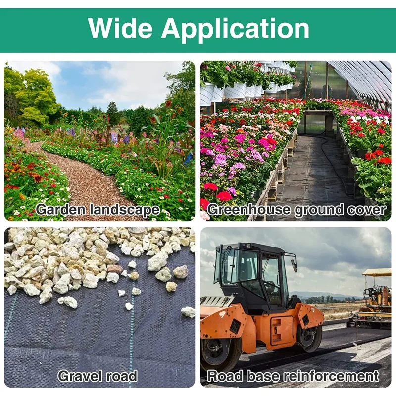 Picture 4: Weed Barrier Fabric Heavy Duty, Woven Weed Control Fabric, Non-Slip Outdoor Rubber Floor Mats, Weed Block Polyethylene Ground Co