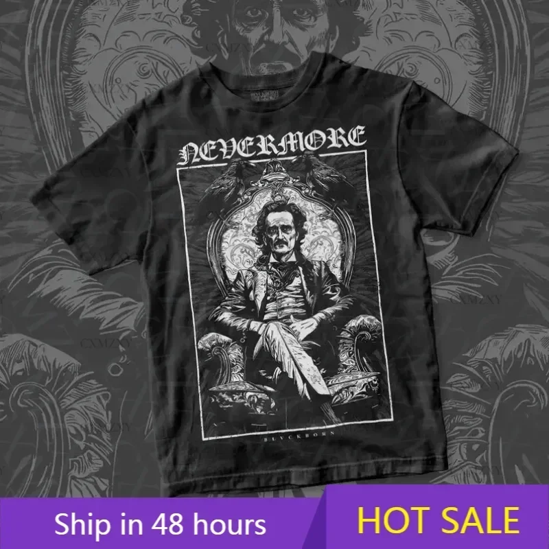 

2025 Nevermore cotton shirtmen women enthusiast summer casual cotton unisex T-shirt