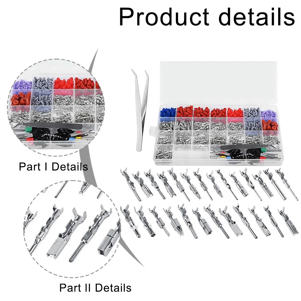 Automotive Connector Pins Kit 567 pcs with Crimped Terminals for Electrical Wiring Applications in Various Vehicles