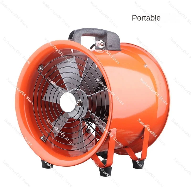 Portable Axial Flow Fan 220V Ventilating Fan Industrial Strong Heat Dissipation Blast Formaldehyde Portable Mobile Fan