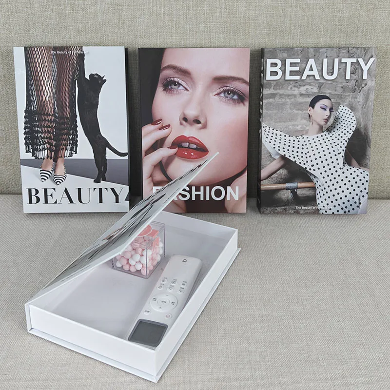 Luxury Openable Fake Books Box Decoration Fashion Black Women Magazine Coffee Table Book Villa Hotel Home Decor Shooting Props