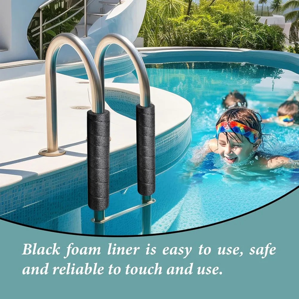 8-Pack 15.7-Inch Black Foam Pipe Wrapping Tape, Multi-Purpose Soft Foam for Indoor/Outdoor Water Pipe Protection.