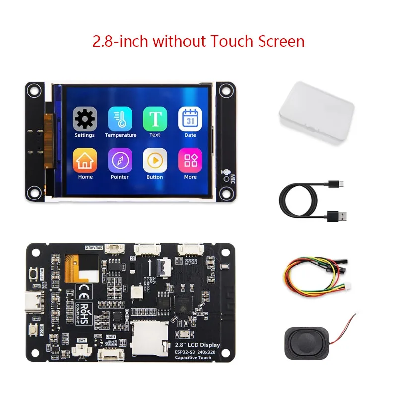 2.8-inch ESP32-S3 Development Board TFT Touch Screen WiFi & BT Smart LCD Display Module Compatible with XiaoZhi AI Voice Control
