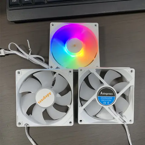90MM RGB CPU Cooler Silent Cooling Fan 4PIN PWM PC Quiet DC 12V CPU Cooler Replacement White Fan