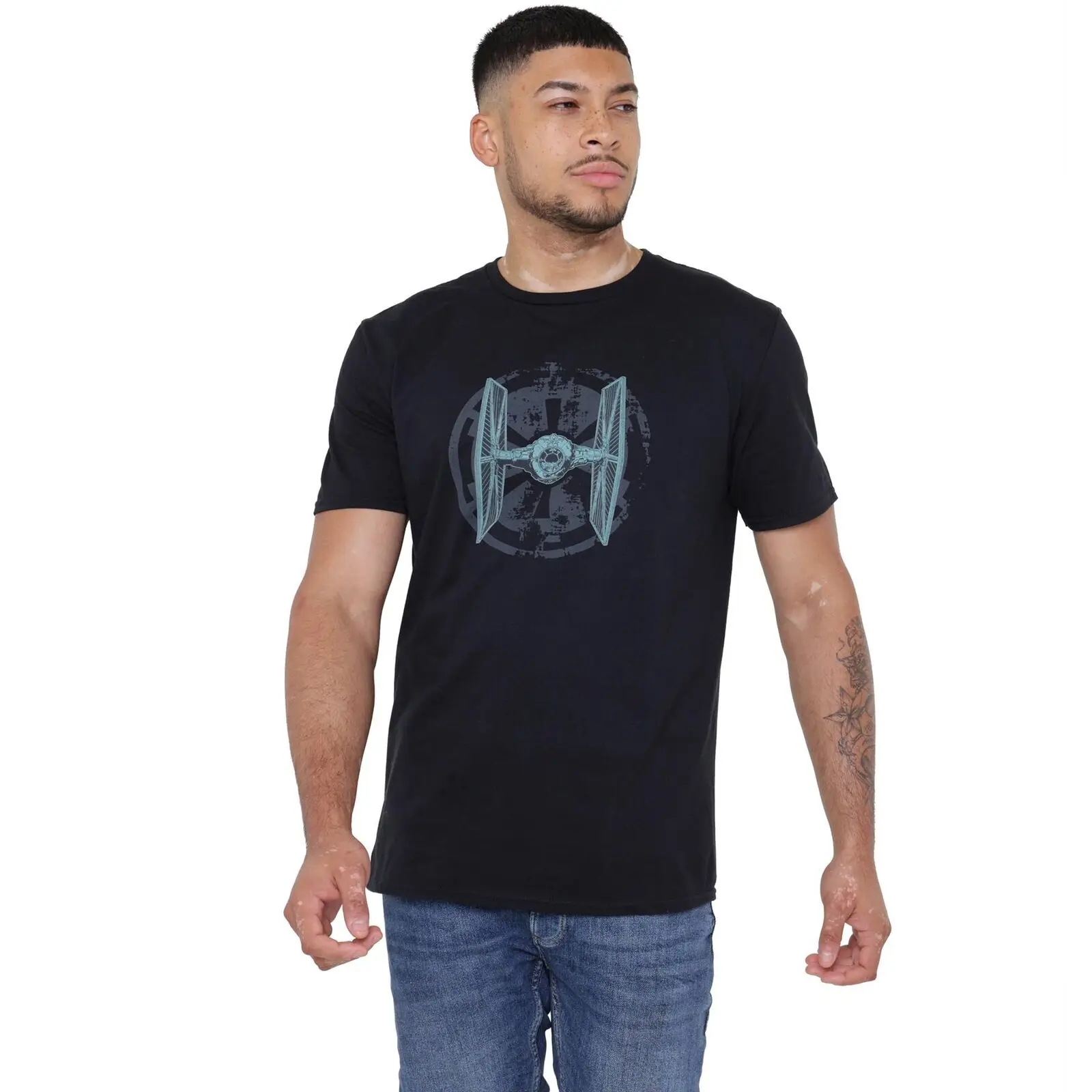 Mens T-shirt Imperial  Fighter Cotton Tee Black S-2XL Offial