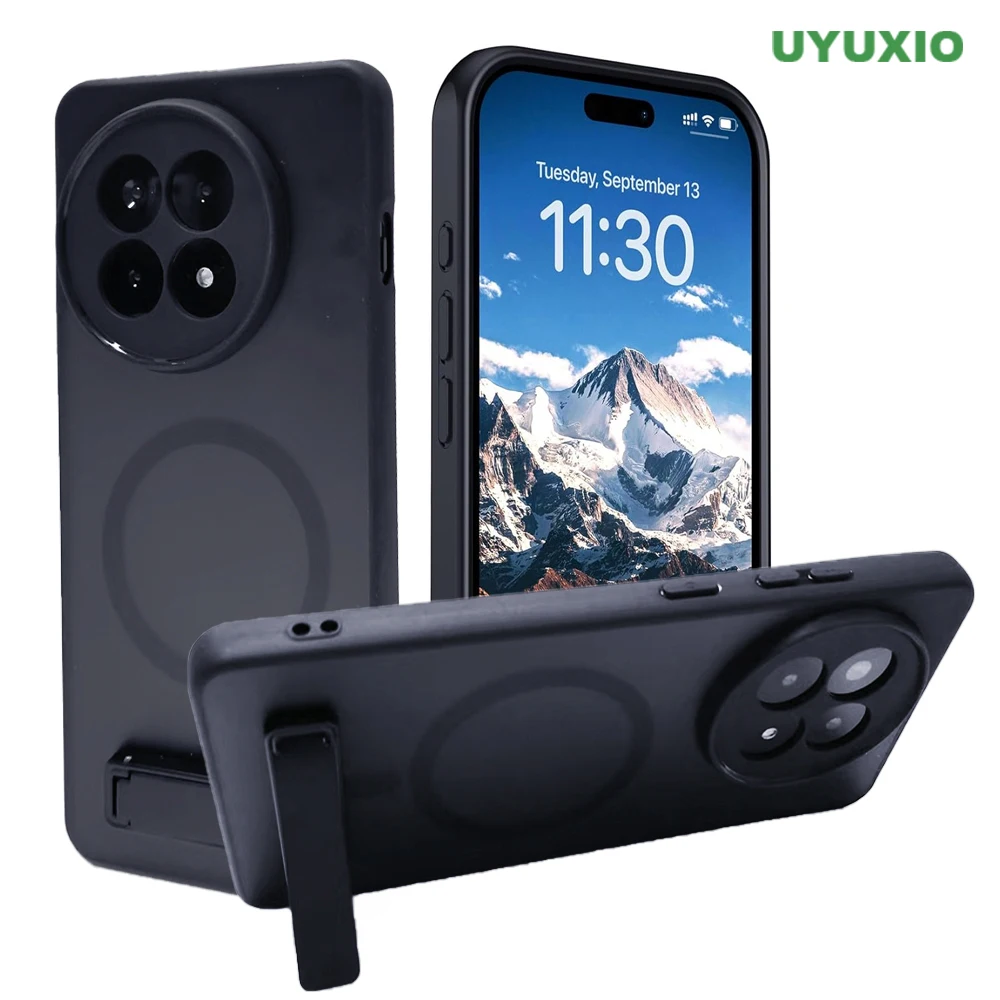 UYUXIO Magnetic Phone Case with Stand for Oneplus 15 13T 13s 13 13R Ace 5 PRO Nord CE5 Ultra Slim Kickstand Cover with Holder