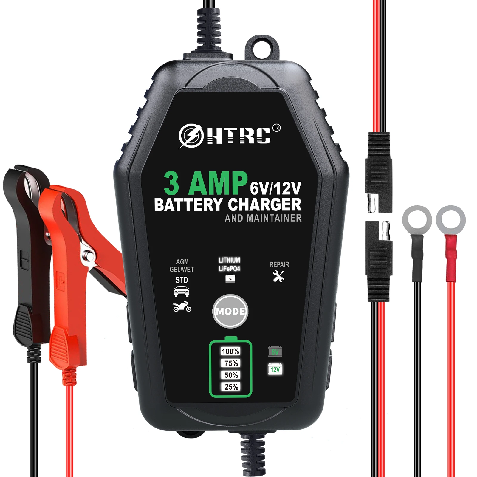 

HTRC 6 В 12 В 3000 мА умное зарядное устройство для Trickle Lithium LiFePO4 свинцово-кислотных аккумуляторов автомобильное мотоциклетное автоматическое зарядное устройство