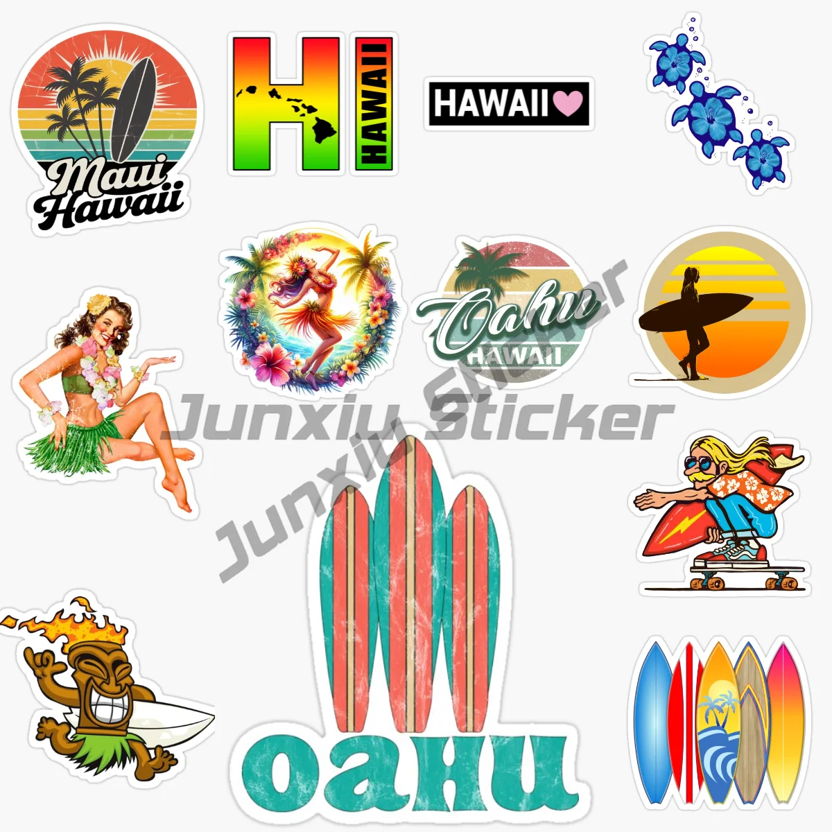 

HAWAII Car Sticker Vinyl Motorcycle Laptop Car Window Truck Van Room Bicycle Glass Helmet Camper Decal Can Be Customized