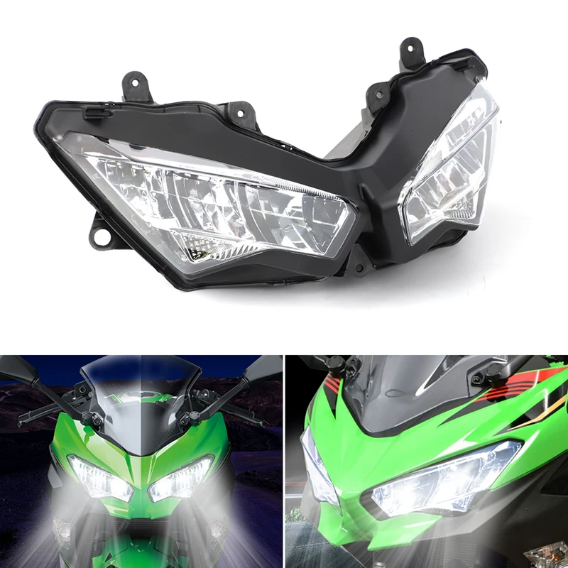 For Kawasaki Ninja 400 650 Motorcycle Headlight Assembly ZX250 ZX-25 ZX25R ZX6R ZX-6 636 2020 2021 LED Headlamp Front Head Light