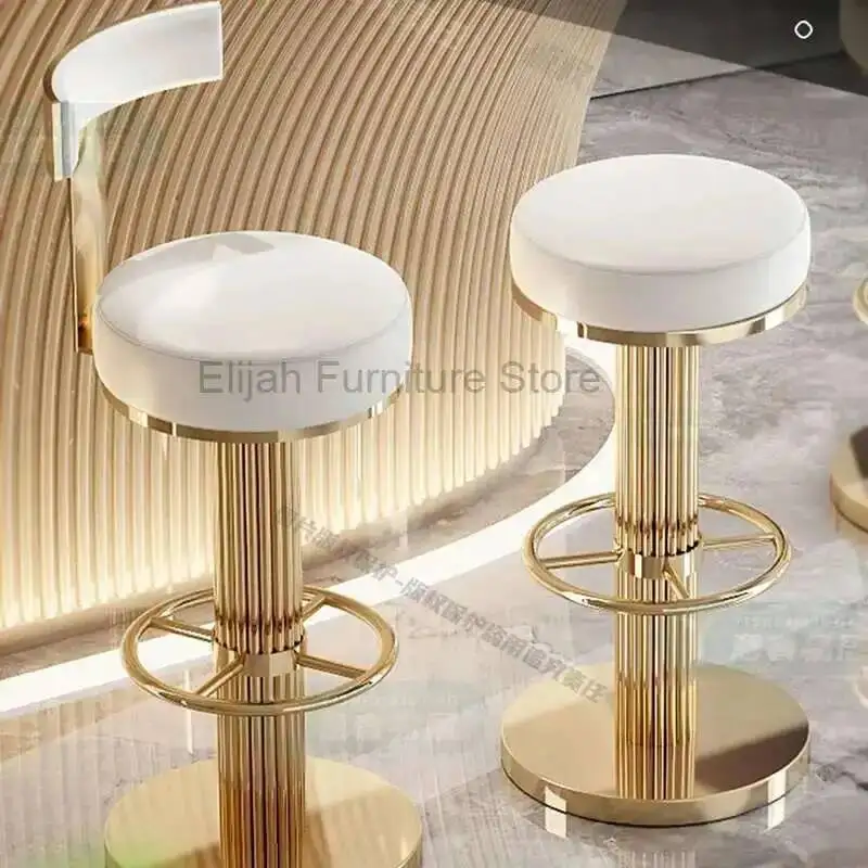 

Modern Designer Italian Style Bar Chairs Silent Rotation Reception Adjustable Bar Chairs Restaurant Home Furniture Banqueta HBBC