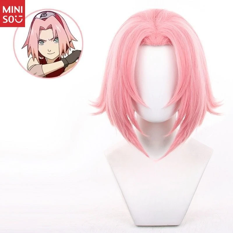 

Парик для косплея Наруто Харуно Сакура — высококачественные розовые волосы боб, естественно выглядящие и точная копия персонажей аниме идеально подходит