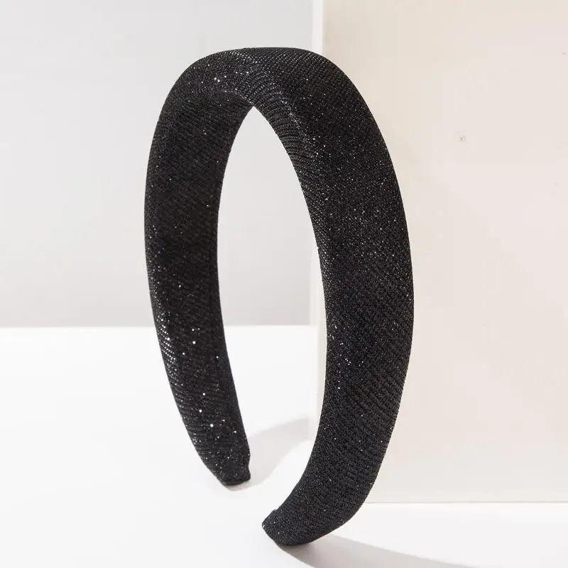 Neues Retro-Barock-Stil Super Funkelndes Voll-Diamant-Stirnband mit Breitem Rand Haaraccessoire für Frauen – Detail 4