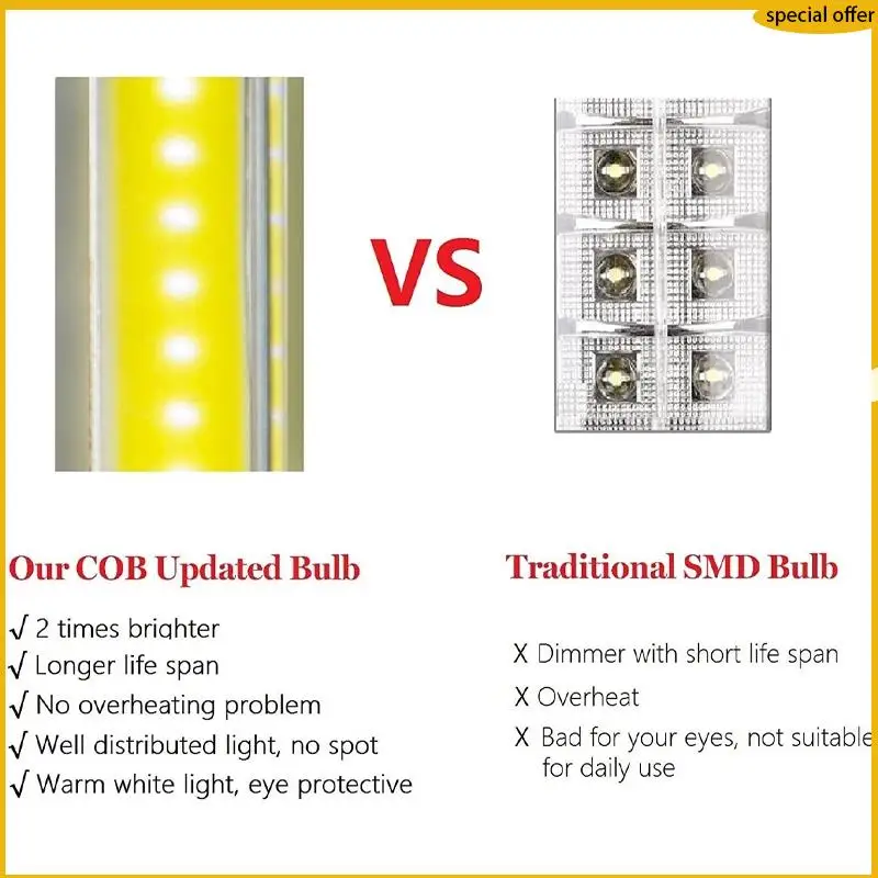 

A50I Super Bright COB LED Portable Desk Lamp Foldable Press Sensitive Control Battery And USB Powered (No Battery)