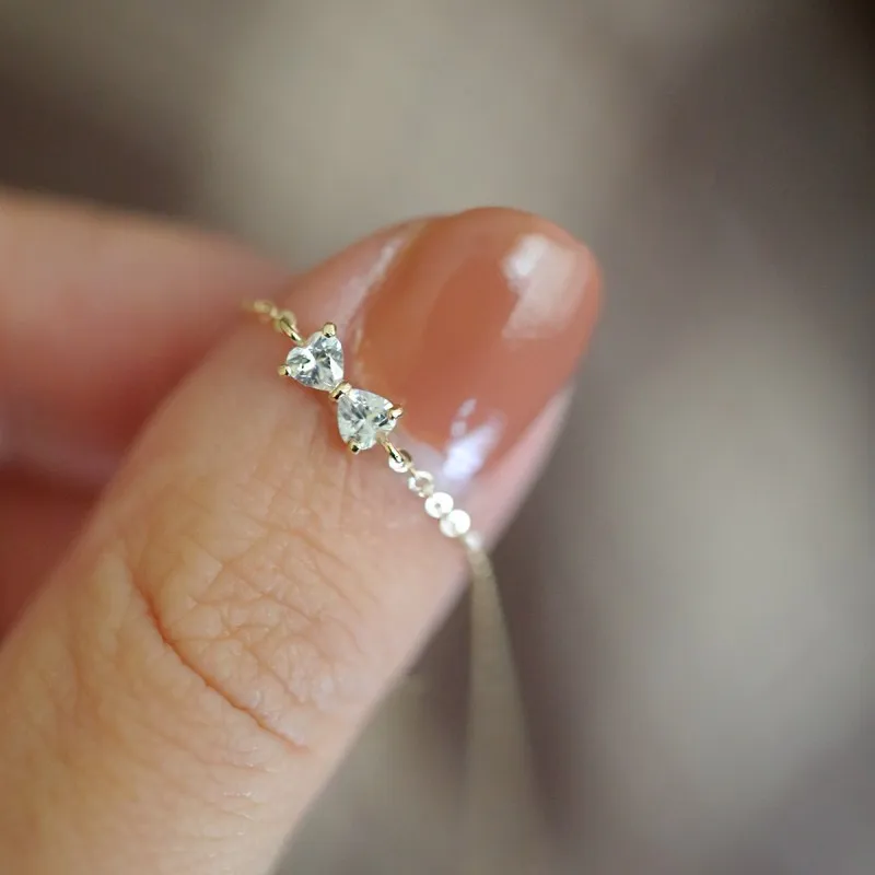 925 prata esterlina chapeado 14k ouro brilhante zircão arco pulseira para feminino temperamento coreano requintado pulso jóias presente