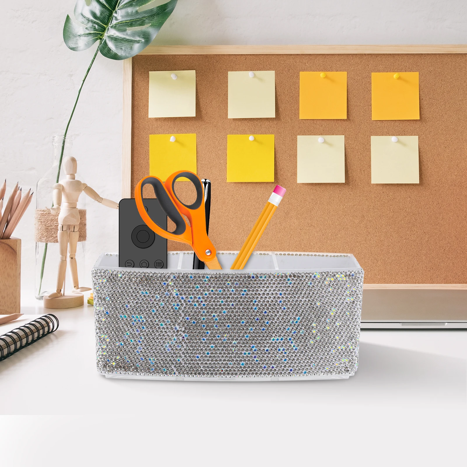 

Office Supplies Organizer School Desk Tool Pencil Holder Compartment Storage Boxes Acrylic Small Miss
