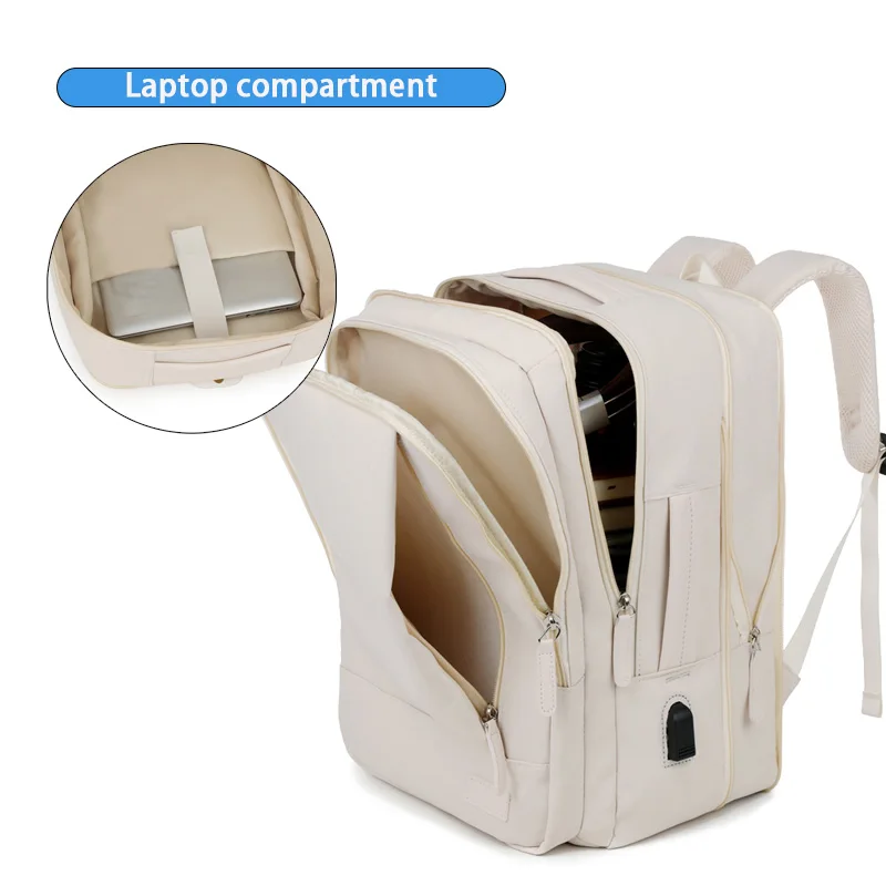 Mochila para computador de viagem comercial, mochila de grande capacidade, mochila para laptop, mochila multifuncional e expansível