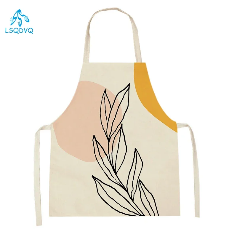 Women's Abstract Characters Pattern Apron Baking Accessories Apron Women's Cooking Accessories Apron Men's Kitchen Aprons