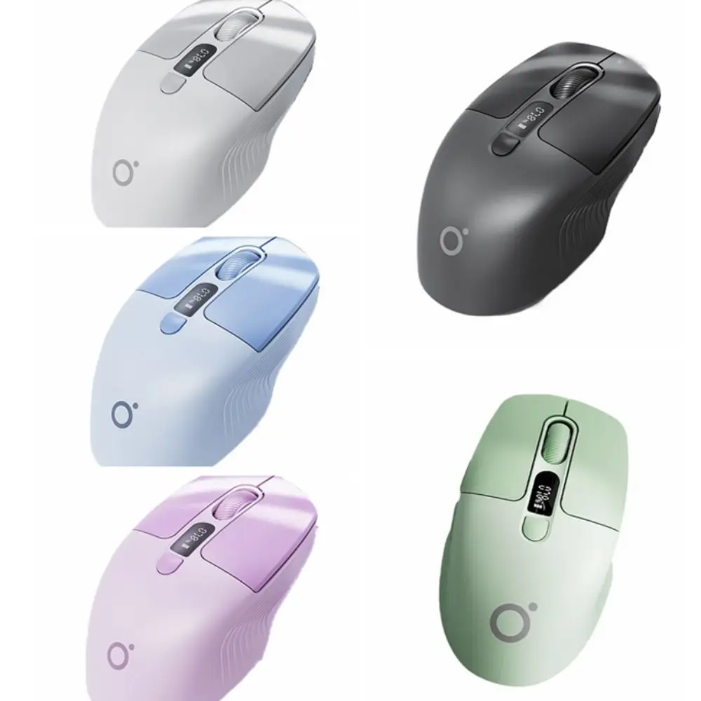Tampilan Layar Mouse Nirkabel Laptop 2.4G Mouse Bluetooth Nirkabel Senyap Isi Ulang Mouse Ergonomis Presisi Tinggi Kantor