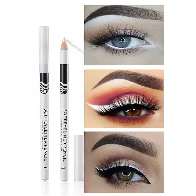 Long Lasting Matte Eyeliner Pencil, Glitter Eye Liner Pen, White Eyeliner Pigment, Eyes Makeup Tools, Not Blooming Quick Dry