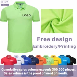 Mens Custom Polo shirts High Quality Breathable Skin-friendly Polo Shirt Personal Group Company Design Custom Logo printed