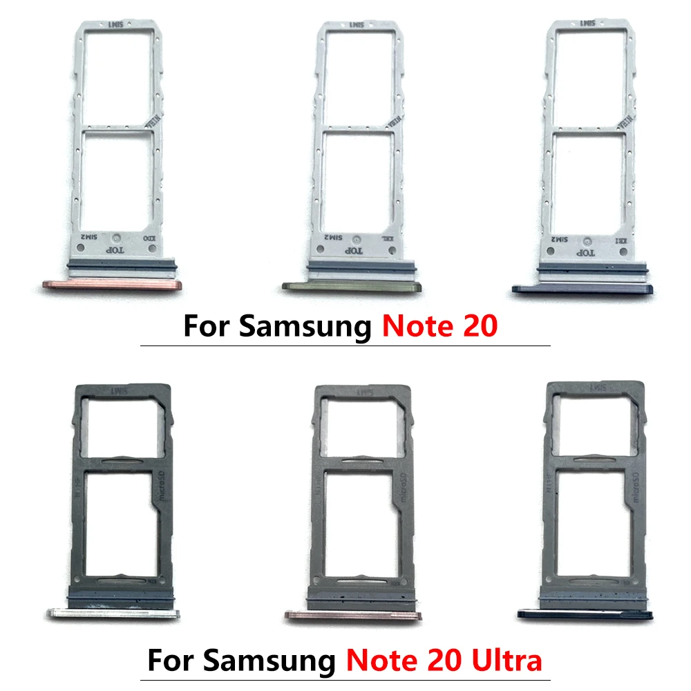 For Samsung Note 20 Ultra S22 Plus Dual Sim Card Slot Tray Holder Nano Micro SD Card Reader Socket Replacement Parts