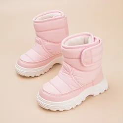 Winter Fashion Waterproof Good Quality Thick-bottom Warm Plush Children Shoes Boys Girls Snow Boots for Baby Toddlers CSH1596