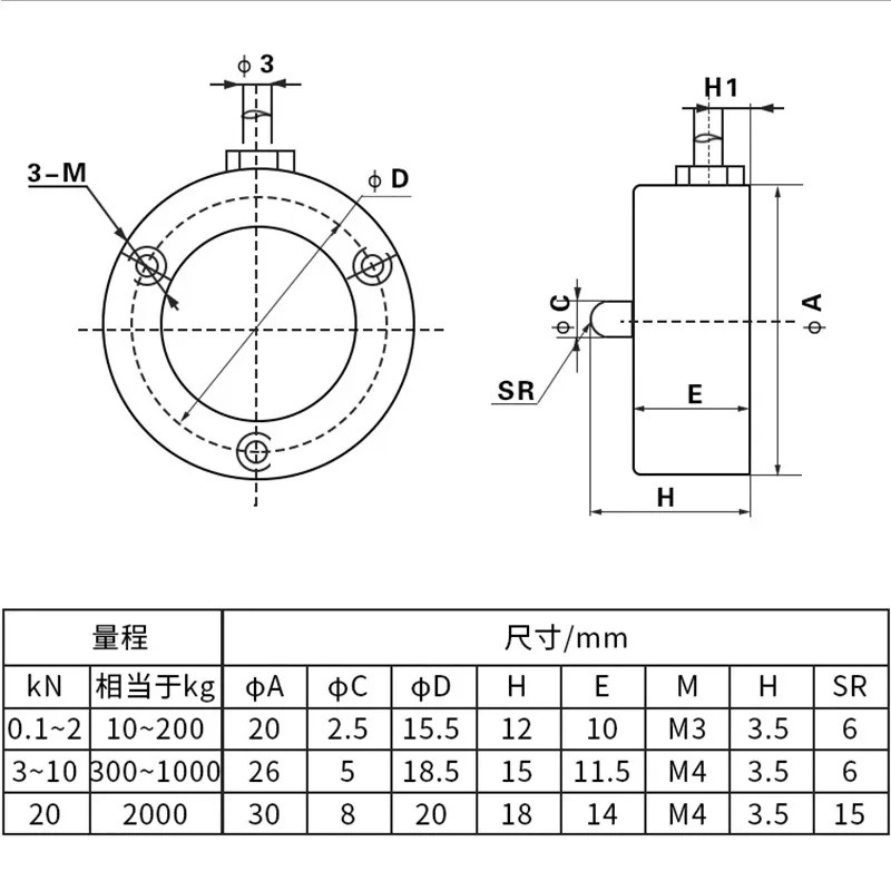 Zhongjing Capsule Sensor Pressure Weighing Micro Force Load Sensor Button Test Pressure Weight