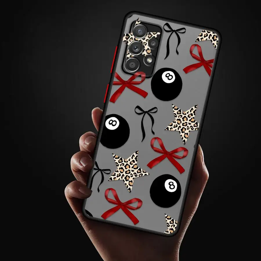 Custodia posteriore per telefono per Samsung Galaxy A05 A12 A06 A30 A50 A70 A13 Nota 20 Ultra 10+ 9 8 A15 A16 A14 Cartoon Leopard Print