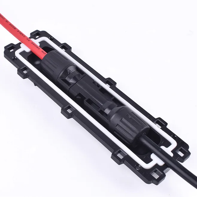 1Pcs PPO Material Solar Connector Protection Box Black High Temperature Resistant PV Cable Connection Enclosure