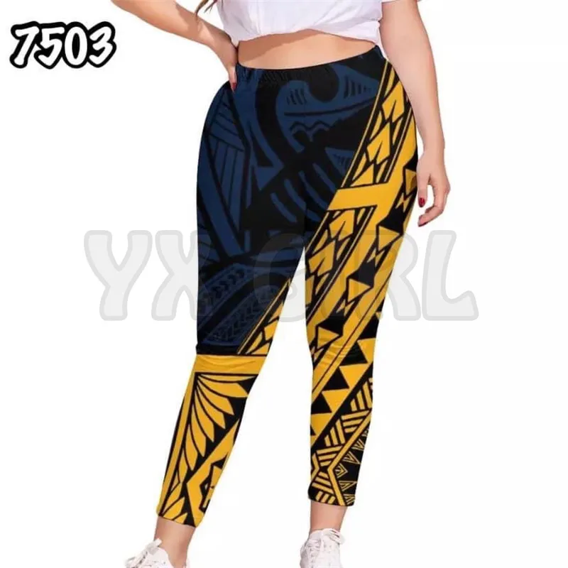 You Will Samoa Tribal Tattoo  3D Printed Leggings Sexy Elastic Female Skinny Leggings Gothic Yoga Leggings