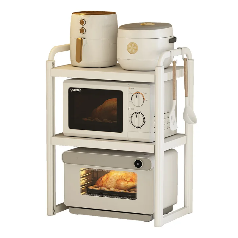 

Kitchen Microwave Oven Shelf Multifunctional Household Countertop Double Layer Oven Shelf Integrated Electrical Storage Desktop