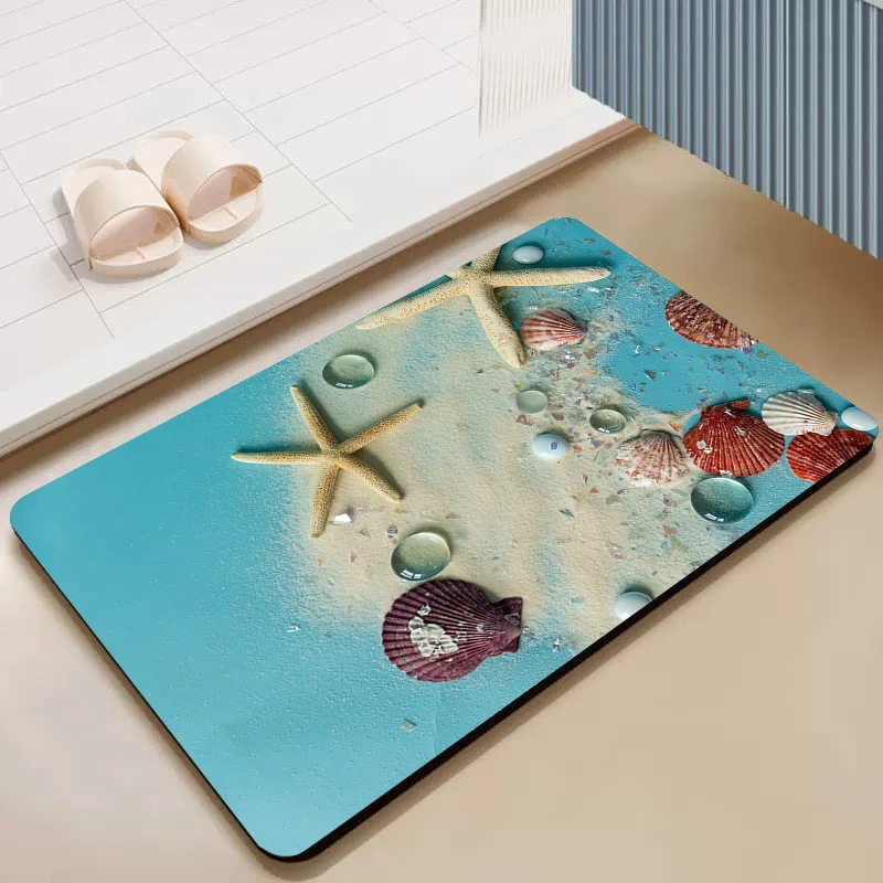 Cheap Bathroom Floor Mats Beach Diatom Ooze Foot Mat Home Decoration Diatomaceous Earth Mat Rug Carpet Living Room Kitchen Bath