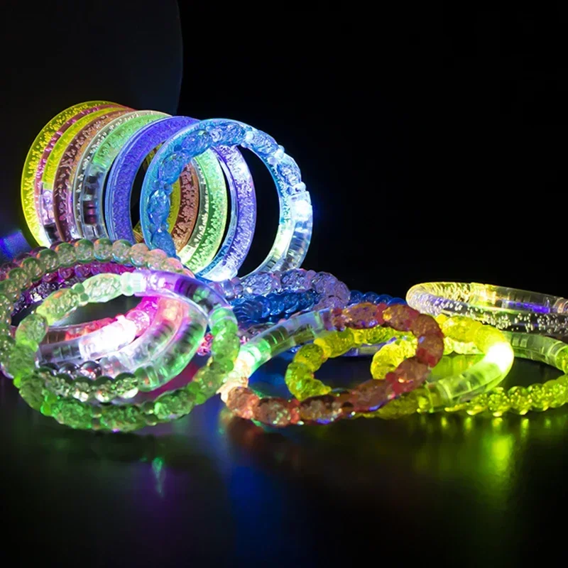 10/20/30/40/50 Pcs Led Bracelets Wristbands Glow In The Dark Party Supplies Neon Light Up Bracelet Toys Wedding Party Favor