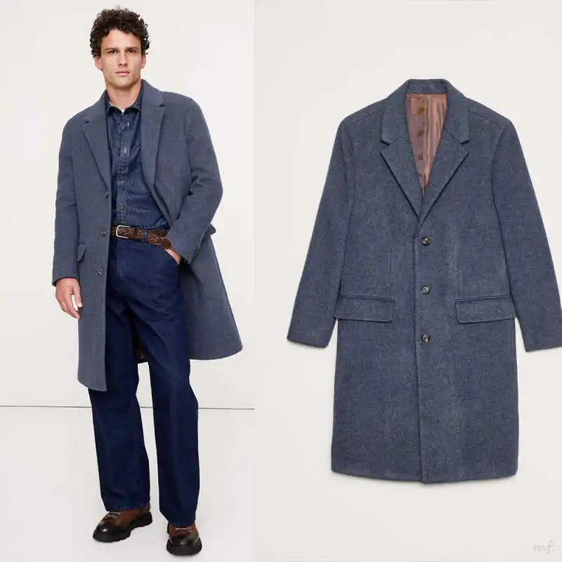 

Elegant Men Overcoat 1 Piece Blazer Single Breasted Notch Lapel Winter Formal Occasion Outdoor Warmth Customized