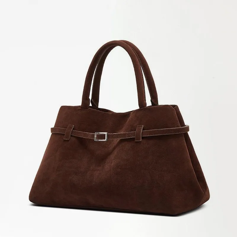 

New Women's Large-Capacity Loose Suede-Like Handbag, Elegant Brown Hobo-Style Wallet, Commuter Women's Wallet