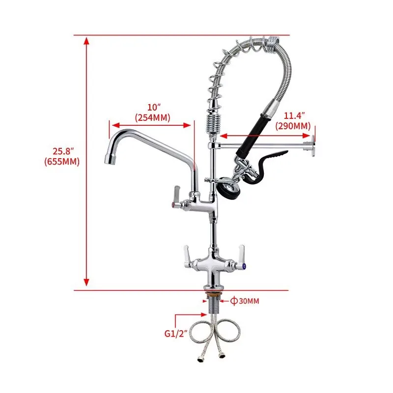 

Однорычажный смеситель для кухни с горячей и холодной водой, комплект кухонных смесителей с насадкой-распылителем, медный смеситель для раковины с функцией повышения давления и распылителя