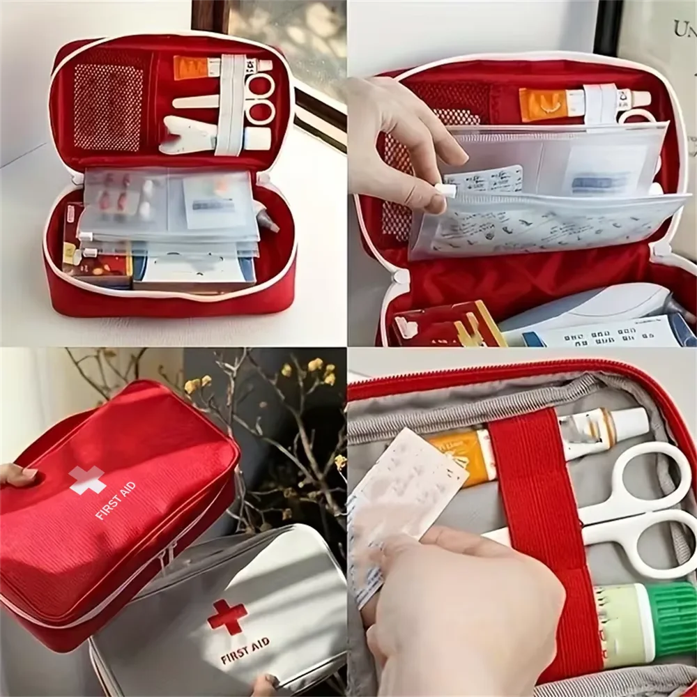 First Aid Kit Emergency Survival Bag Handbag Durable Trauma Bag Compact Rescue Tote Bag Portable Medicine Storage Bag view 4