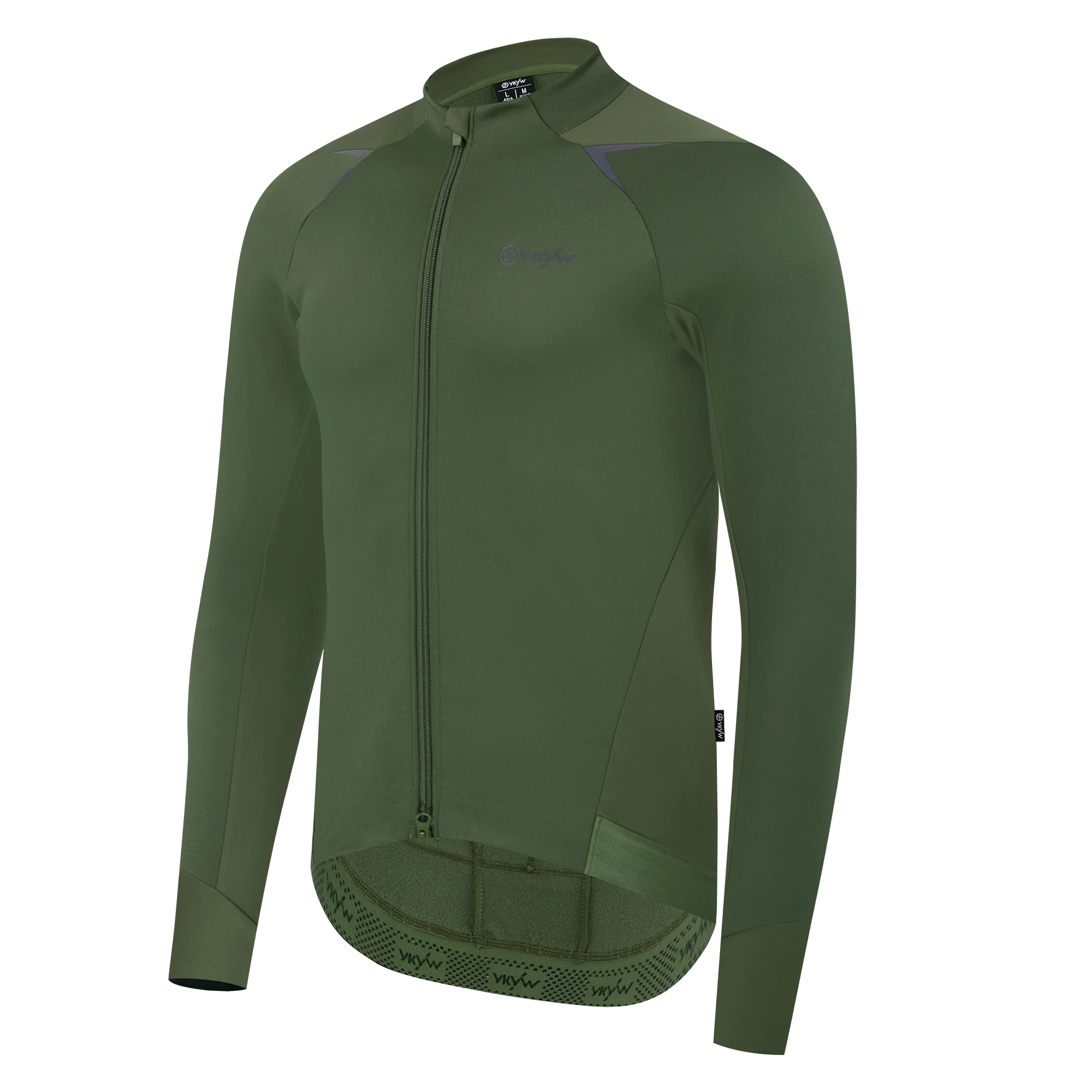 YKYWBIKE Herren-Radtrikot, wasserabweisend, Fahrrad, Outdoor, Sporttrikot, winddicht, Wintermantel, Thermo-Rennradbekleidung – Detail 11