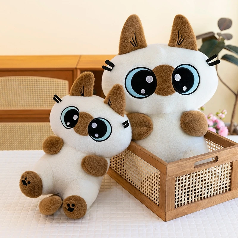 

Cute Cat Plush Pillow Stuffed Animal Soft Sleeping Kids Toy Desktop Decor Gift Kawaii Fluffy Doll Home Decoration Present