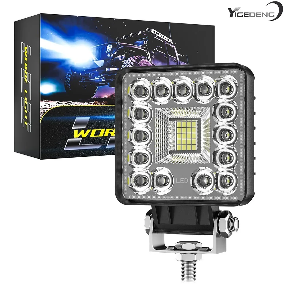 

YIGEDENG-80W Factory High Brightness 4-Inch Square LED Work light Off-Road Truck Car Modification Spotlight Auxiliary Driving