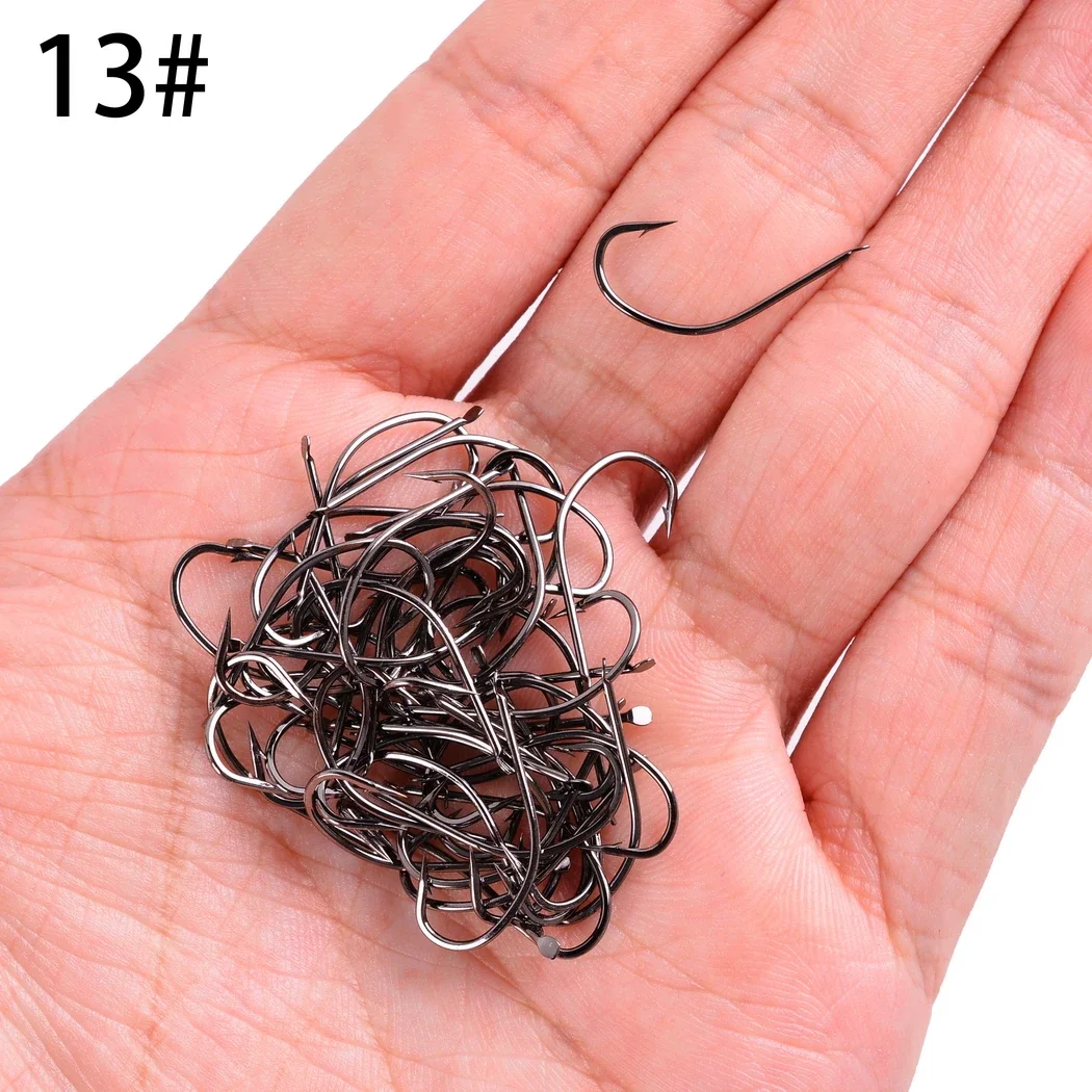 50pcs High Carbon Steel Fishing Hook Maruseigo Fishhooks Durable Pesca Jig Head Fishing Hooks Flat head Carp Fishing Tackle