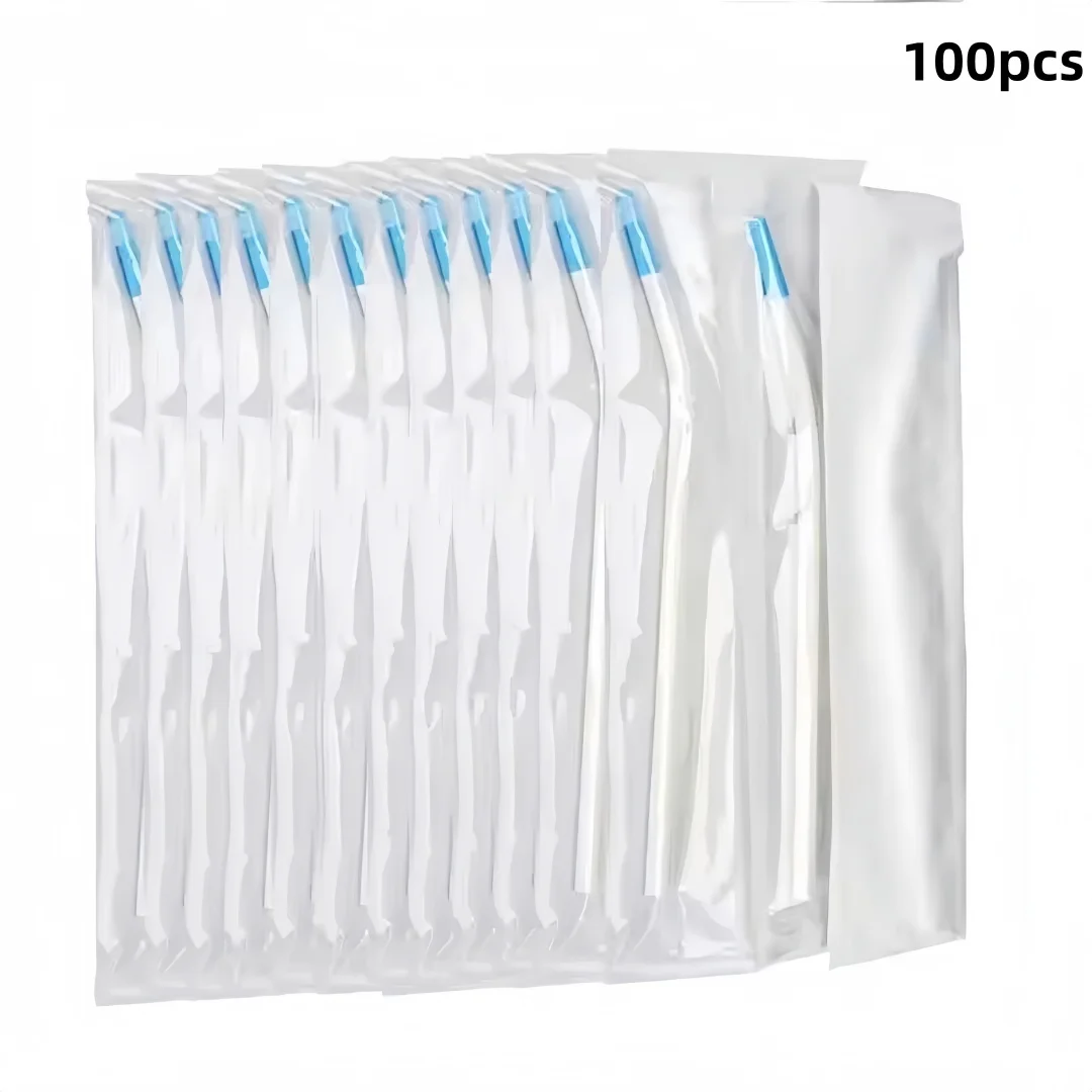 Dental Surgical Aspirator Suction Tips Individual Packing Curved Saliva Ejector Disposable Plastic Suction Oral Dentist Tool