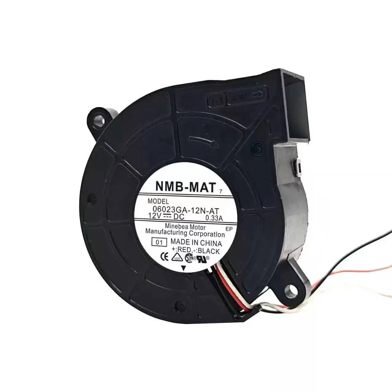 Original For NMB 06023GA-12N-AT 12V 0.33A 60mm 3Pin Dual Ball Bearing DC Brushless Centrifugal Blower Cooling Fan 3D Printer