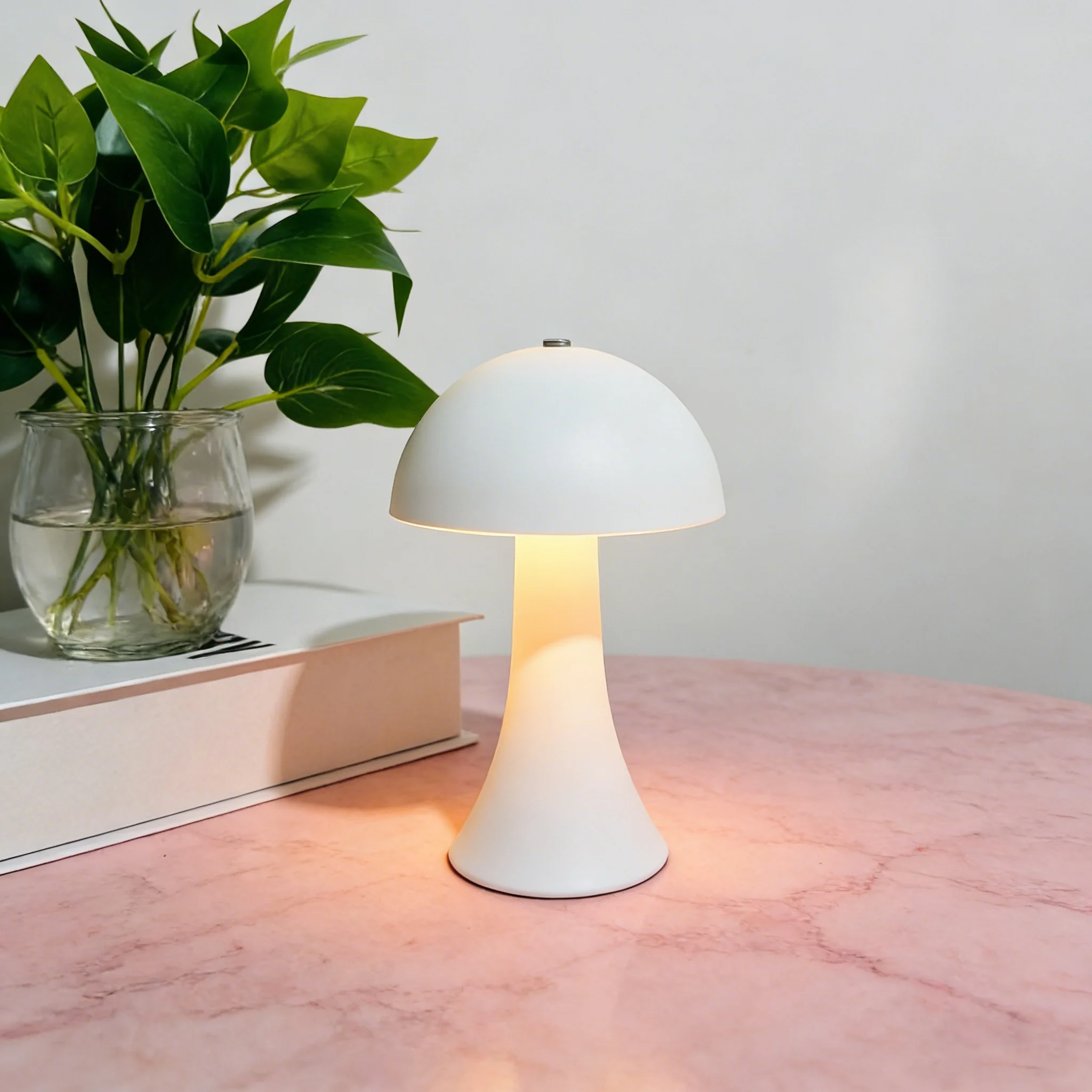 قابلة للشحن جديد LED الجدول مصباح الرجعية الفطر اللمس الاستشعار أباجورة للمنزل غرفة نوم مطعم بار إضاءة زينة #4