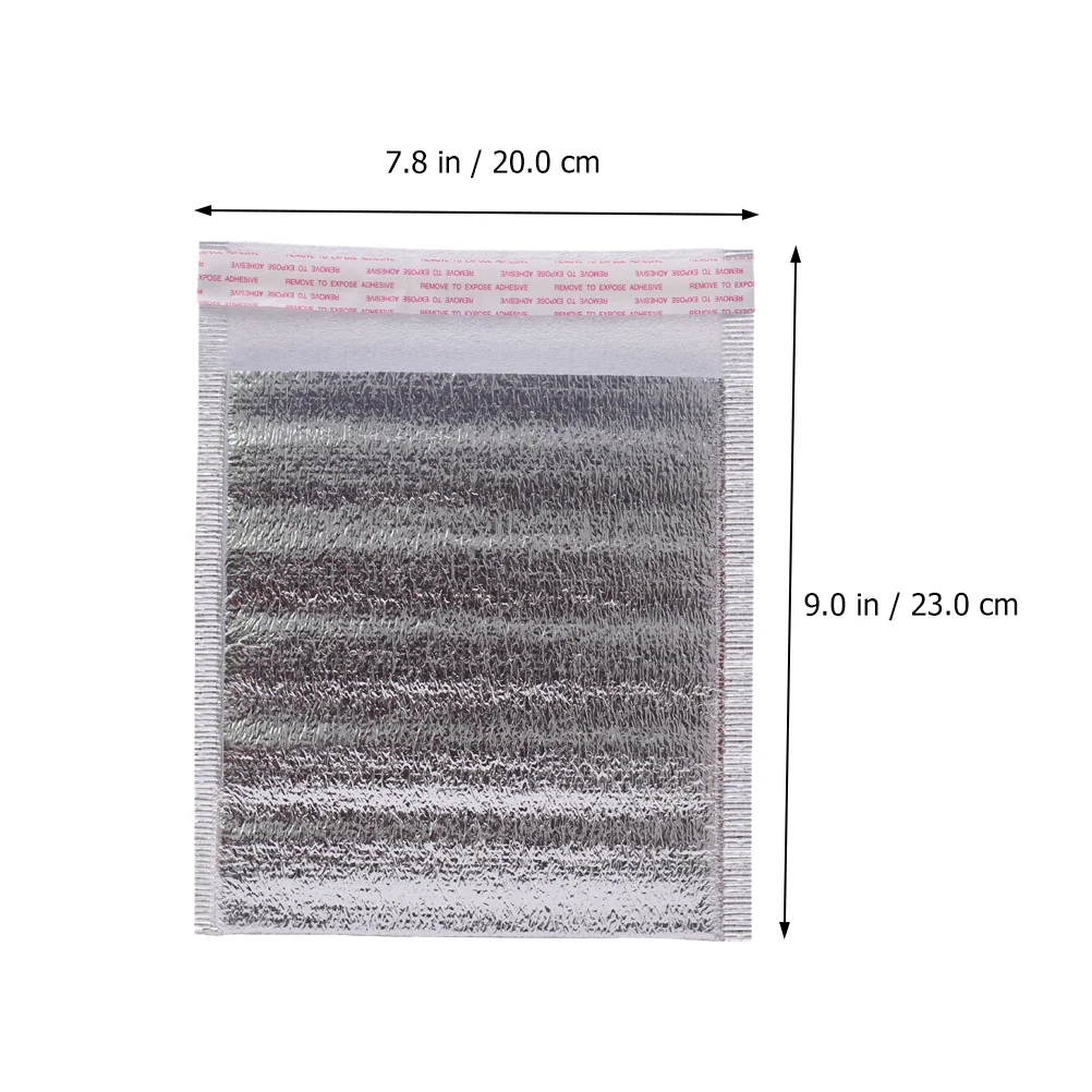

20 Pcs Insulation Bags Practical Portable Thermal Metal Shipping Silver Shopping