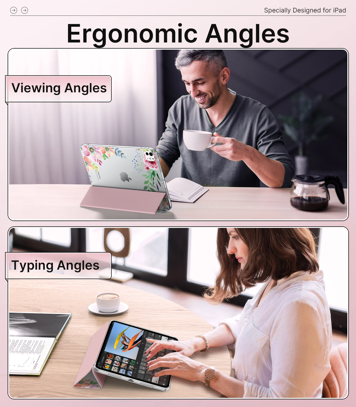 Для iPad Pro 11-дюймовый чехол M4 2024 (5-го поколения) Ультратонкий чехол-подставка для iPad Pro 11 M4 с мягкой полупрозрачной матовой задней крышкой из ТПУ